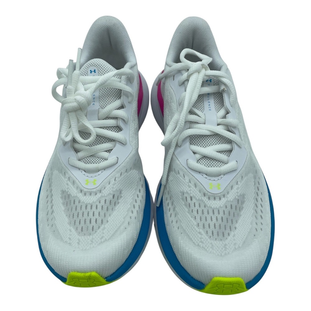 Under Armour Charged Turbulence 2 Womens Running Shoes White Blue Pink Size 6.5